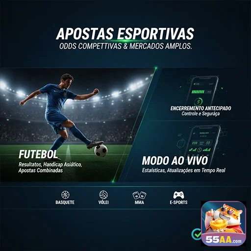 Imagem ilustrativa de apostas esportivas VIP no site 55aa.