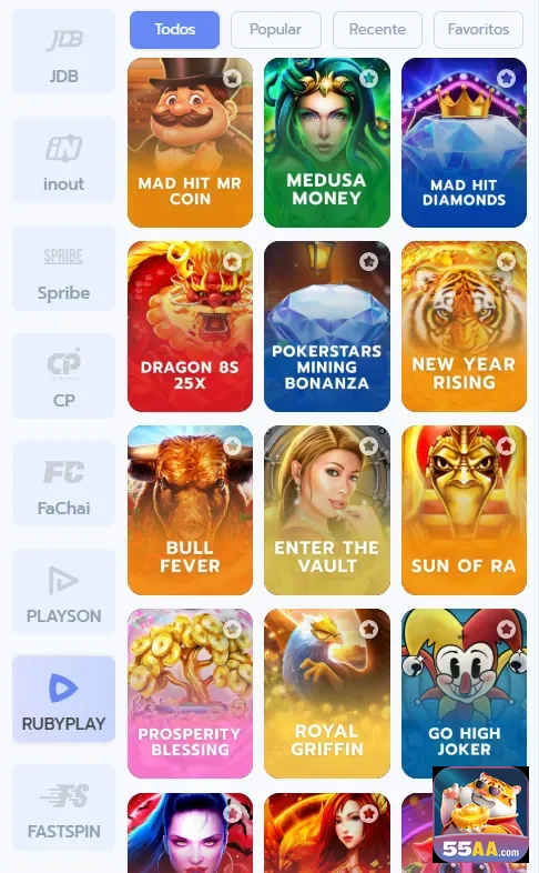 Jogos de cassino e serviços VIP oferecidos pelo site 55aa.