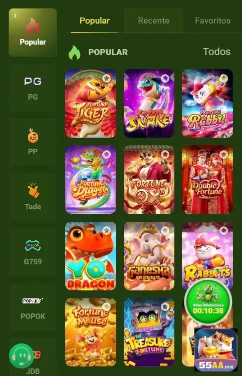 Experiência de jogo premium na 55aa - 55aa